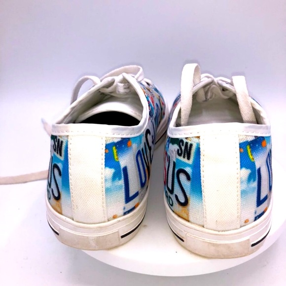 Scripted Prints Women Canvas Sneakers “Love Like Jesus” Sz 6.5 - Picture 4 of 7